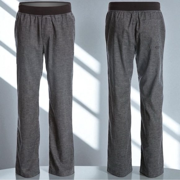 prAna Vaha Hemp Blend Yoga Pants Charcoal Comfort Outdoors Athletic Size XL - Picture 1 of 13
